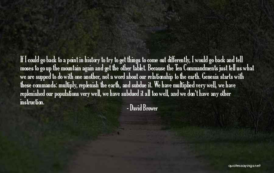 Commandments Quotes By David Brower