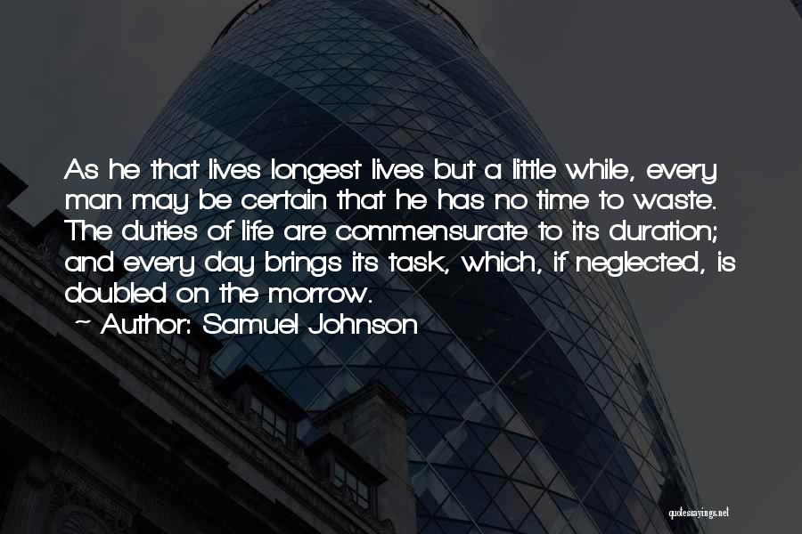 Commensurate Quotes By Samuel Johnson