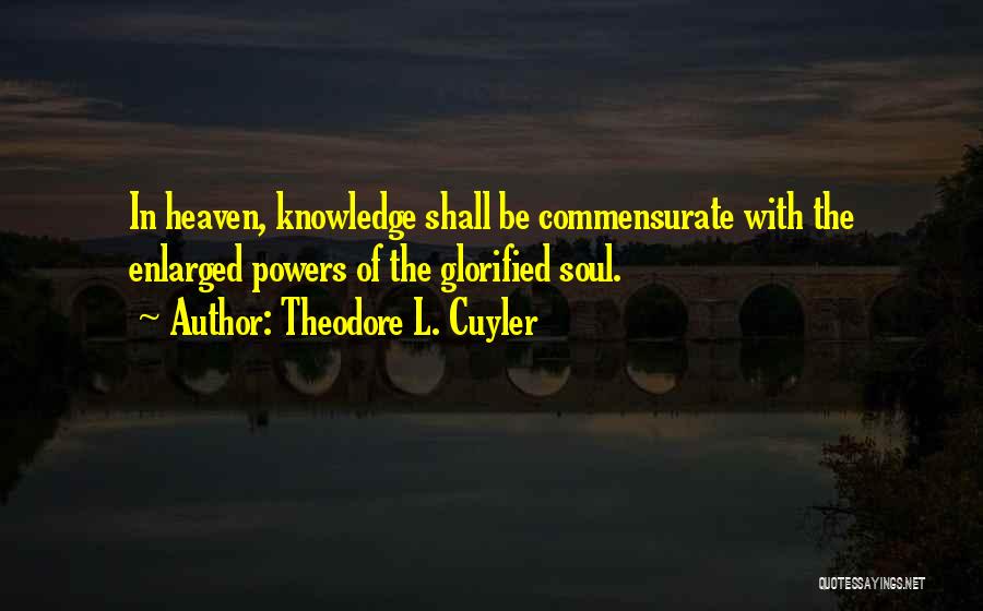 Commensurate Quotes By Theodore L. Cuyler