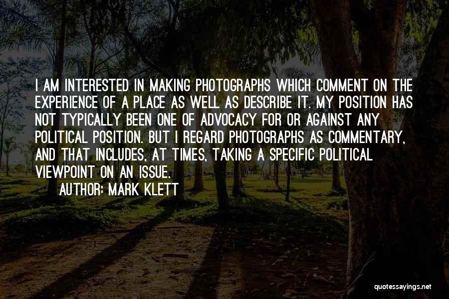Comment Quotes By Mark Klett
