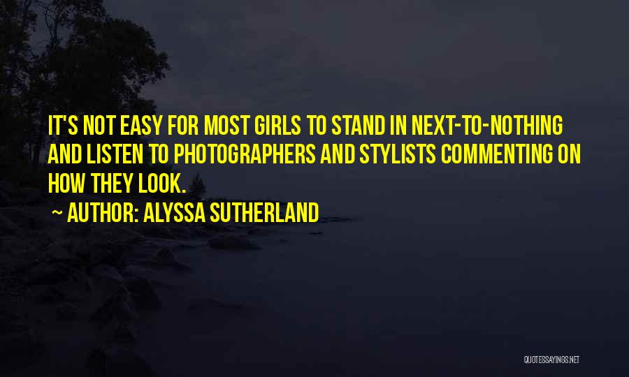 Commenting Quotes By Alyssa Sutherland