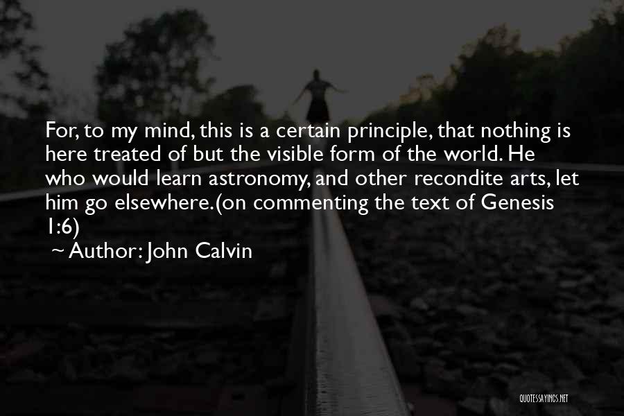 Commenting Quotes By John Calvin