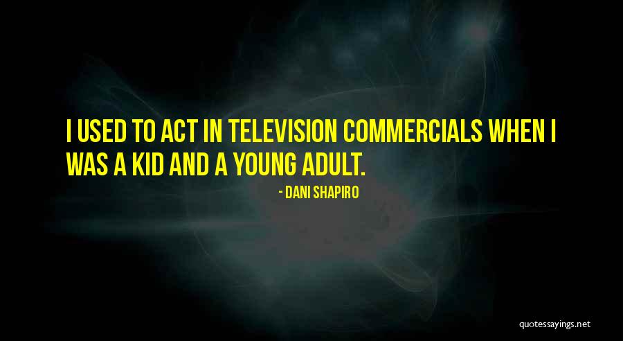 Commercials On Television Quotes By Dani Shapiro