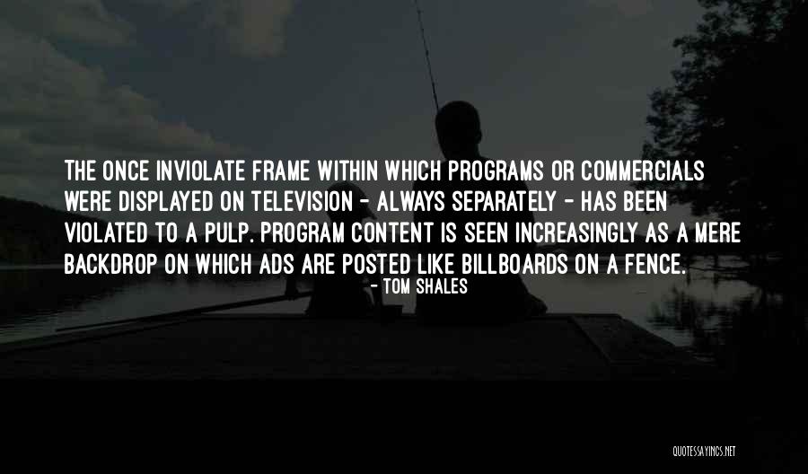 Commercials On Television Quotes By Tom Shales