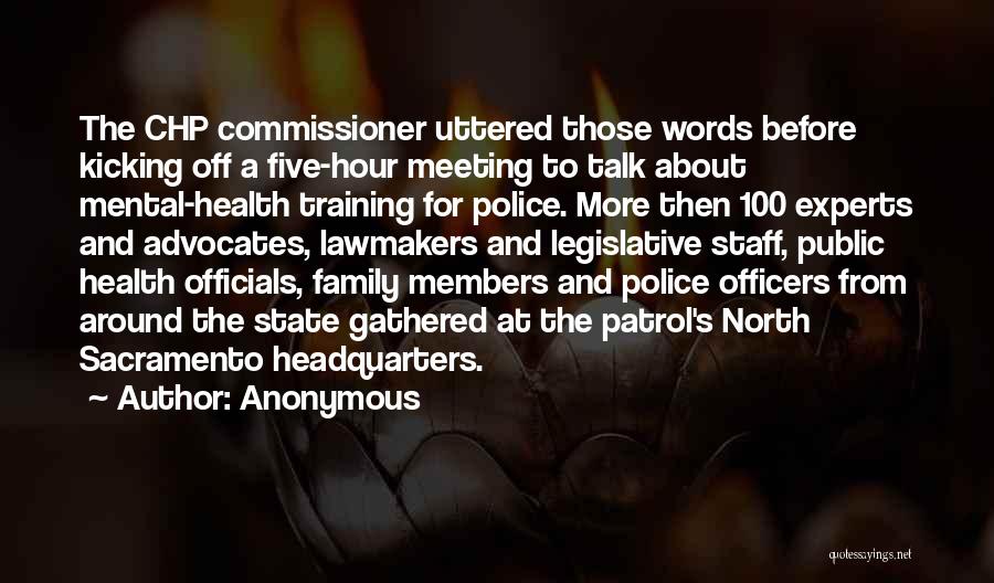 Commissioner Quotes By Anonymous