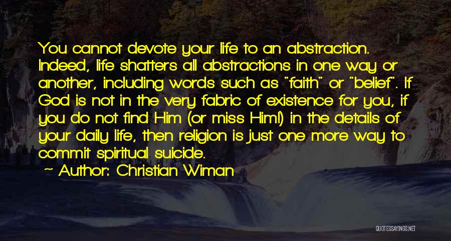 Commit To God Quotes By Christian Wiman