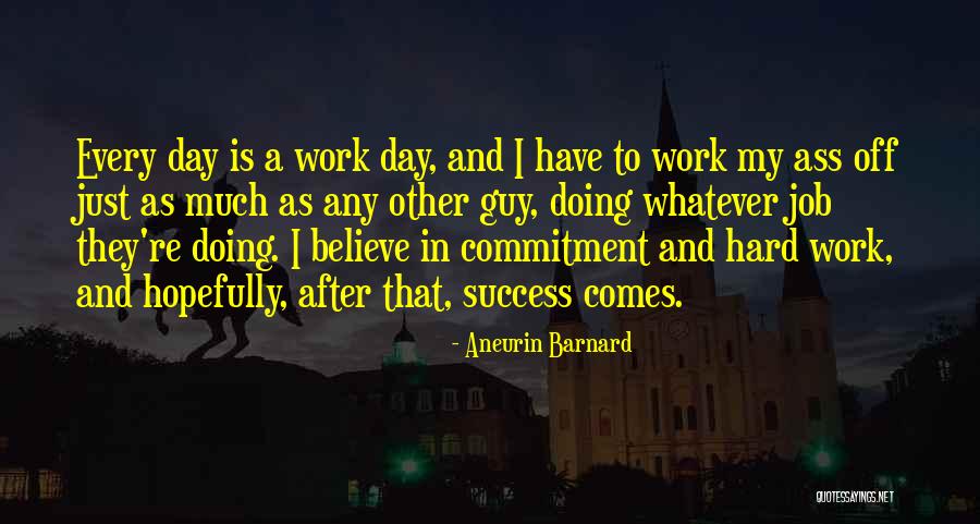 Commitment And Hard Work Quotes By Aneurin Barnard