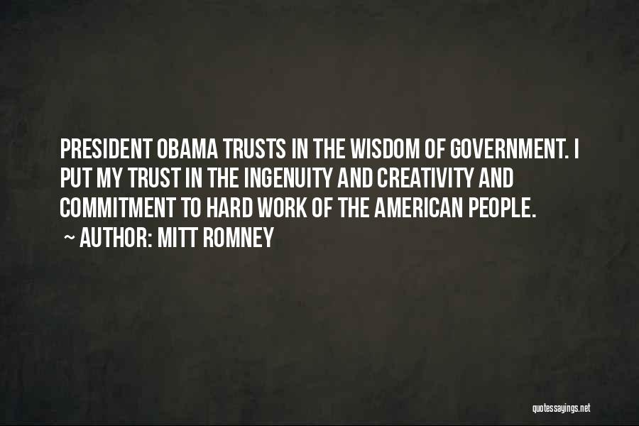 Commitment And Hard Work Quotes By Mitt Romney