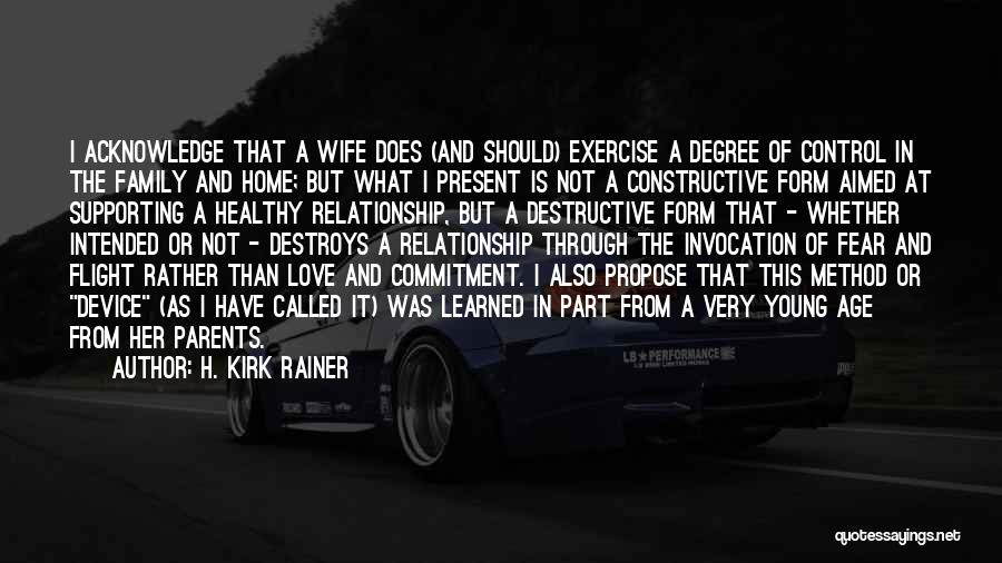 Commitment In Love Quotes By H. Kirk Rainer