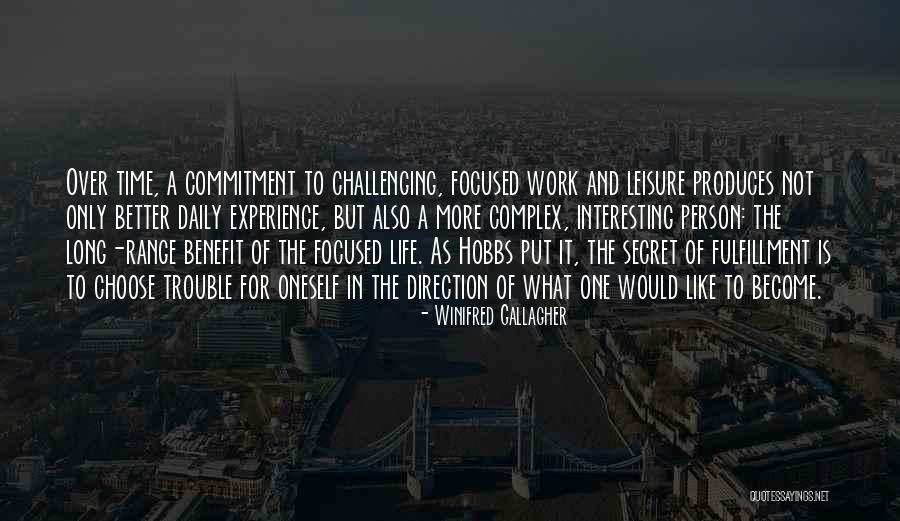 Commitment In Work Quotes By Winifred Gallagher