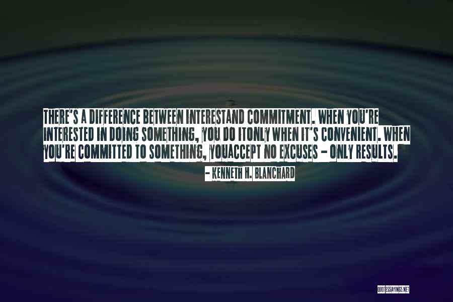Commitment Inspirational Quotes By Kenneth H. Blanchard