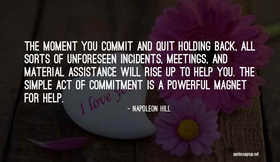 Commitment Inspirational Quotes By Napoleon Hill