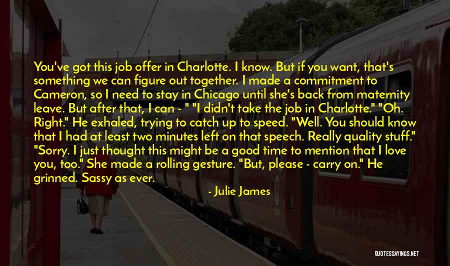 Commitment Job Quotes By Julie James