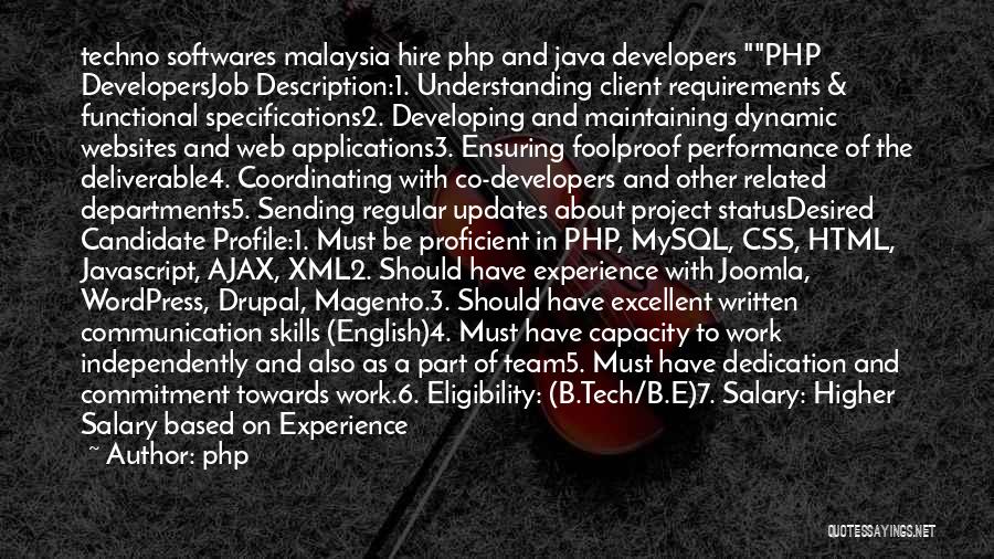 Commitment Job Quotes By Php