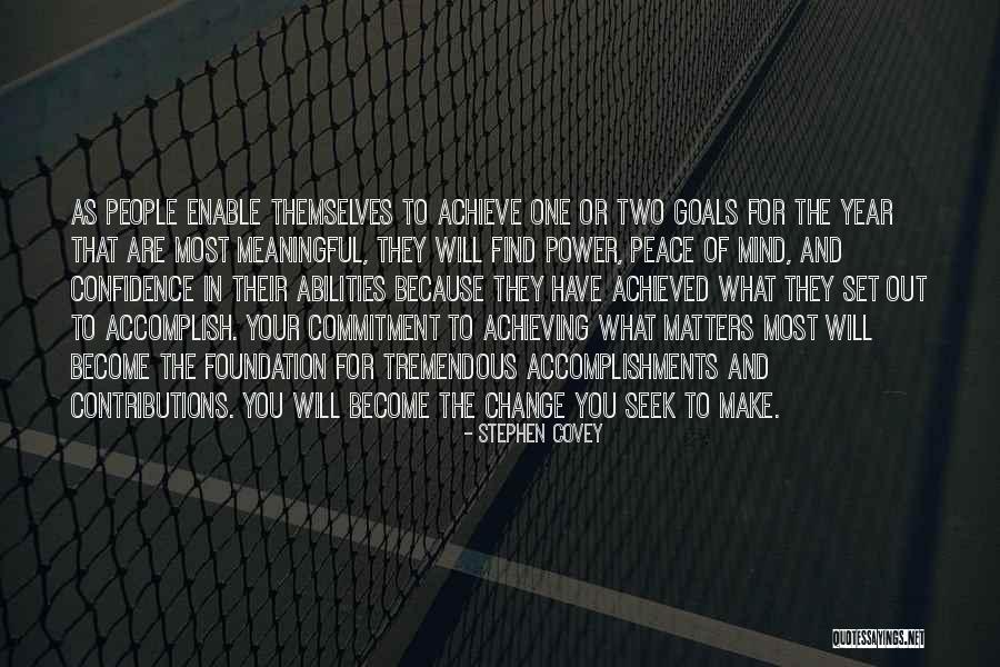 Commitment To Achieve Goals Quotes By Stephen Covey