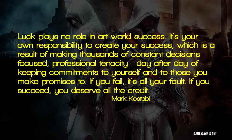 Commitment To Success Quotes By Mark Kostabi Commitment To Success Quotes By Mark Kostabi