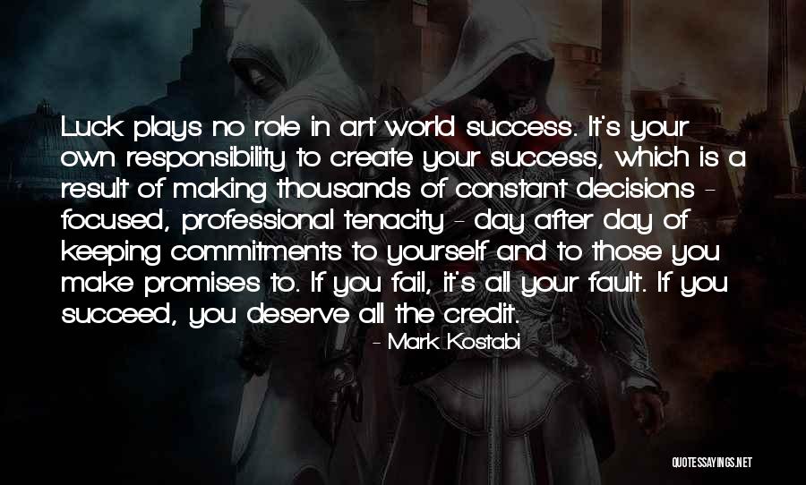 Commitment To Yourself Quotes By Mark Kostabi Commitment To Yourself Quotes By Mark Kostabi
