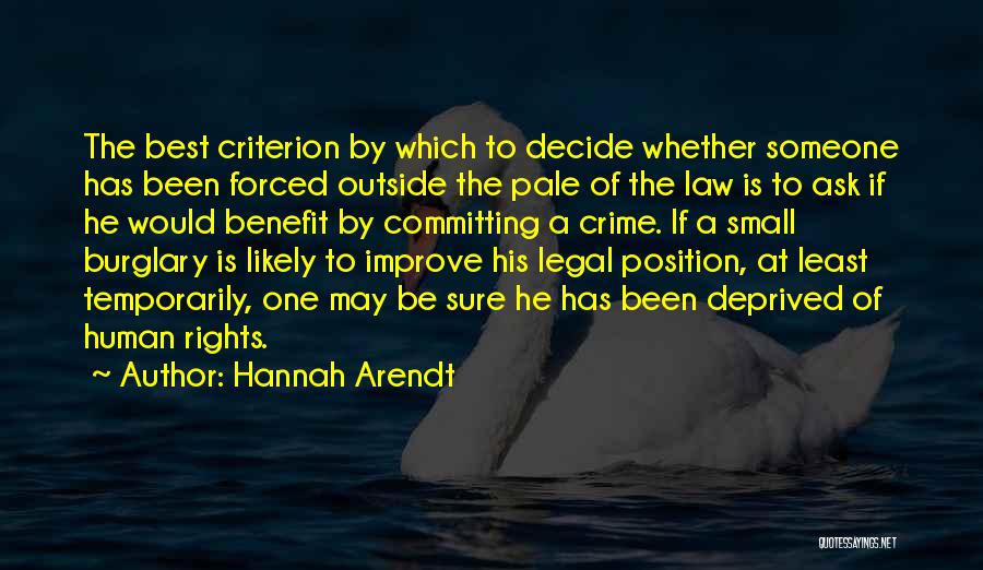 Committing Crime Quotes By Hannah Arendt
