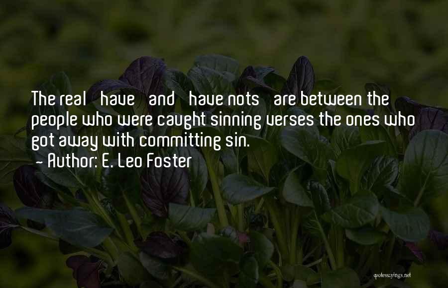 Committing Sin Quotes By E. Leo Foster