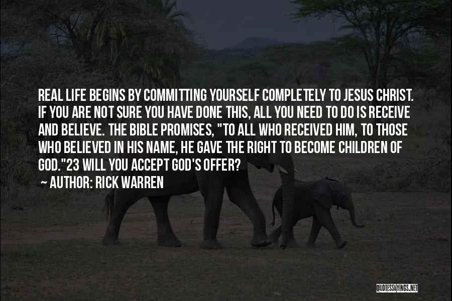 Committing To God Quotes By Rick Warren