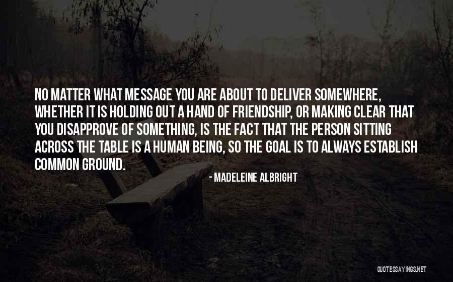 Common Ground Quotes By Madeleine Albright