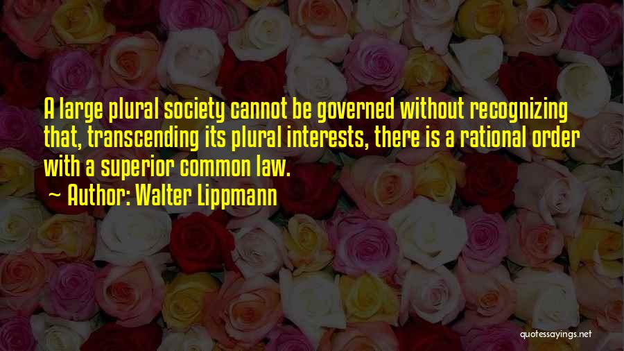 Common Law Quotes By Walter Lippmann