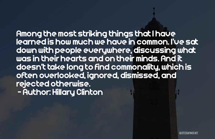 Commonality Quotes By Hillary Clinton