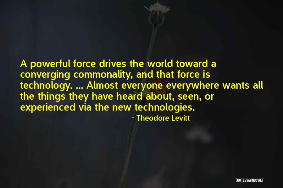 Commonality Quotes By Theodore Levitt