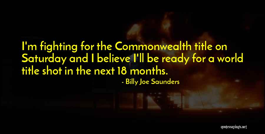 Commonwealth Quotes By Billy Joe Saunders