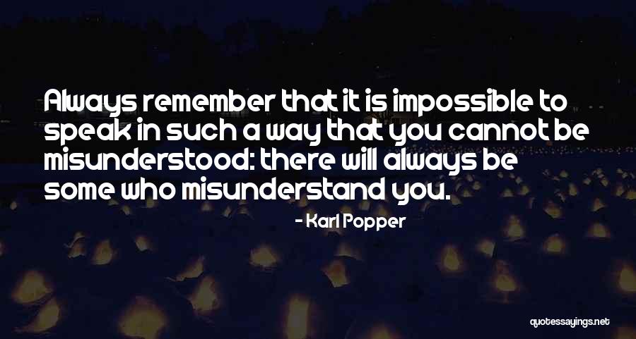 Communication And Misunderstanding Quotes By Karl Popper