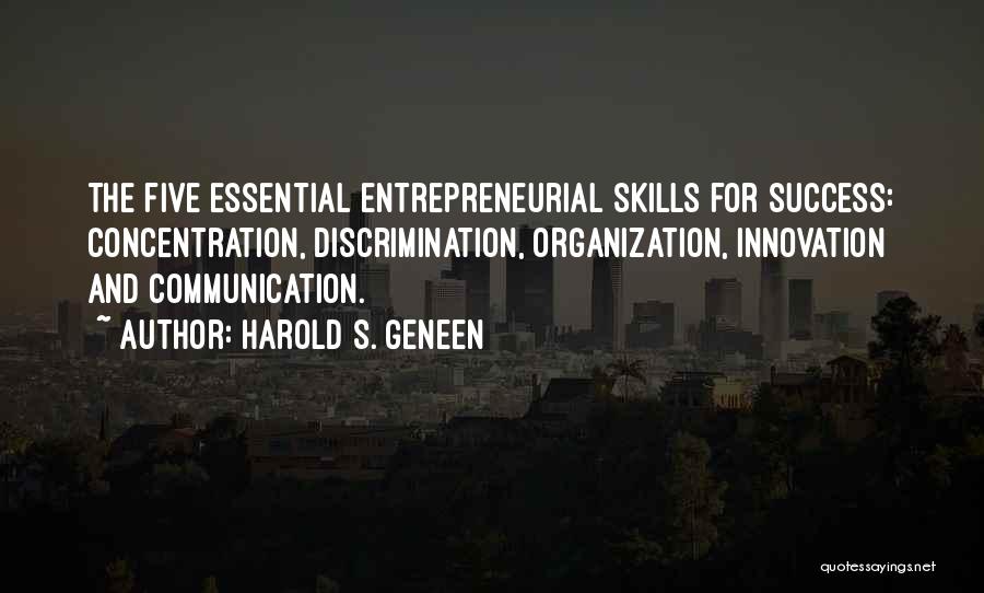Communication And Success Quotes By Harold S. Geneen