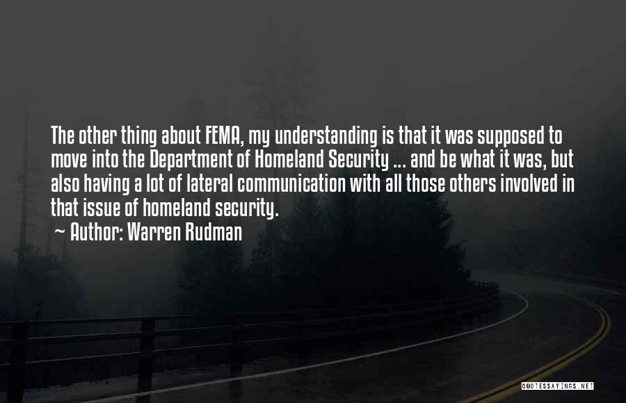 Communication And Understanding Quotes By Warren Rudman