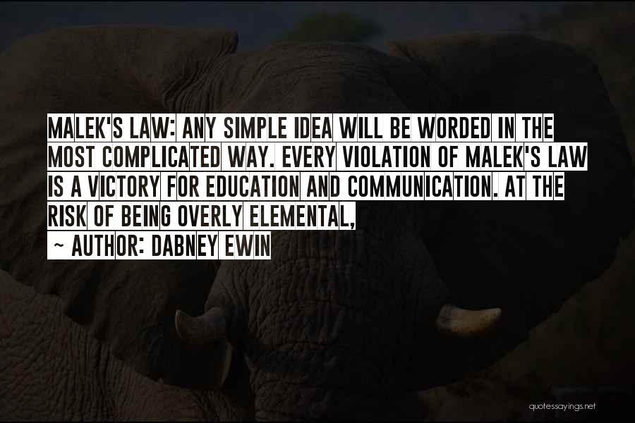 Communication In Education Quotes By Dabney Ewin