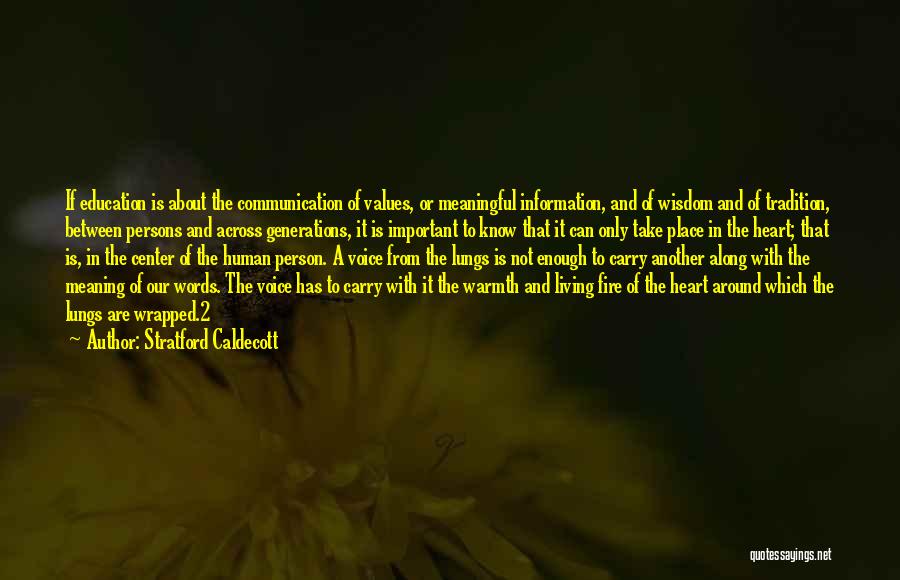 Communication In Education Quotes By Stratford Caldecott