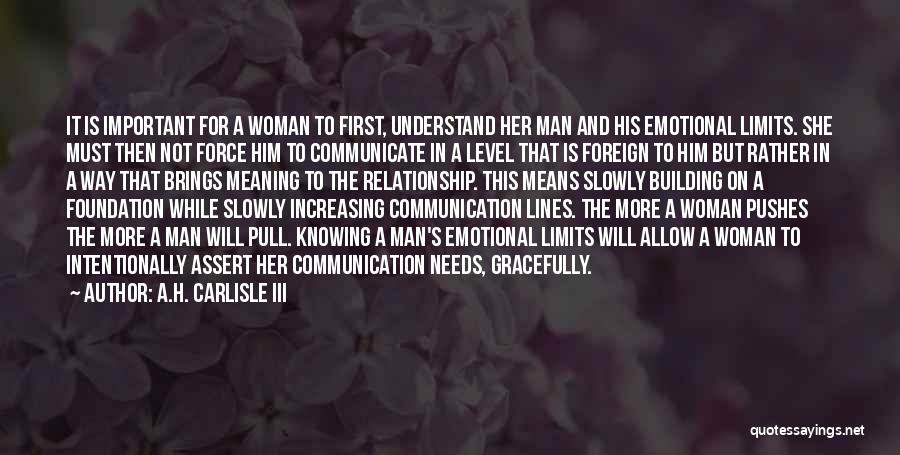 Communication Is Very Important In A Relationship Quotes By A.H. Carlisle III