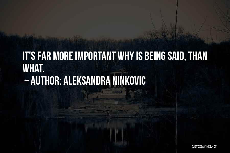 Communication Is Very Important Quotes By Aleksandra Ninkovic