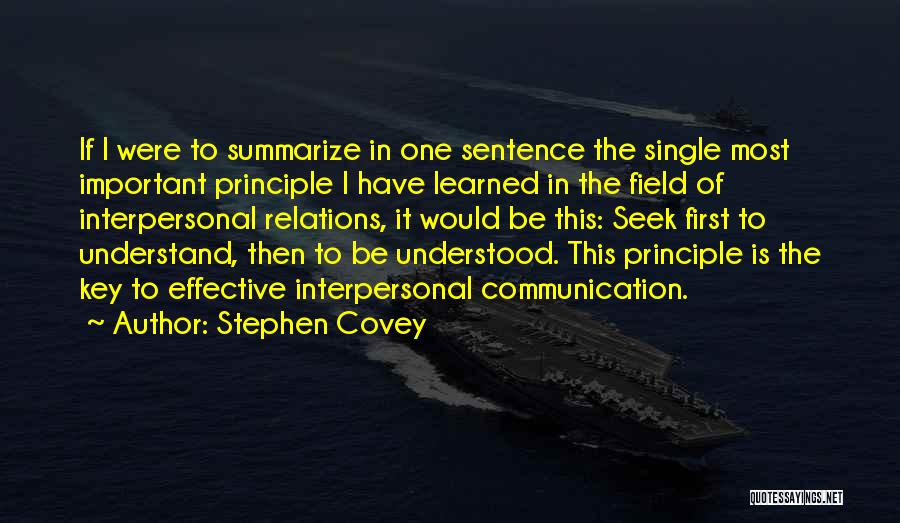 Communication Is Very Important Quotes By Stephen Covey