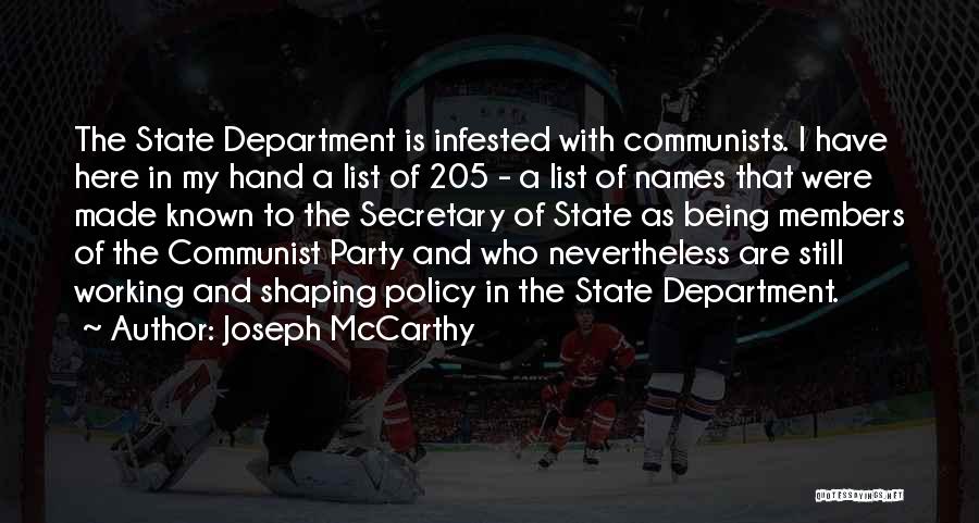 Communist Party Quotes By Joseph McCarthy