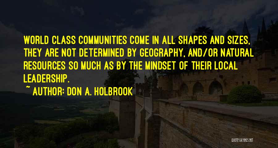 Communities Quotes By Don A. Holbrook