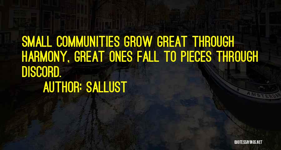 Communities Quotes By Sallust
