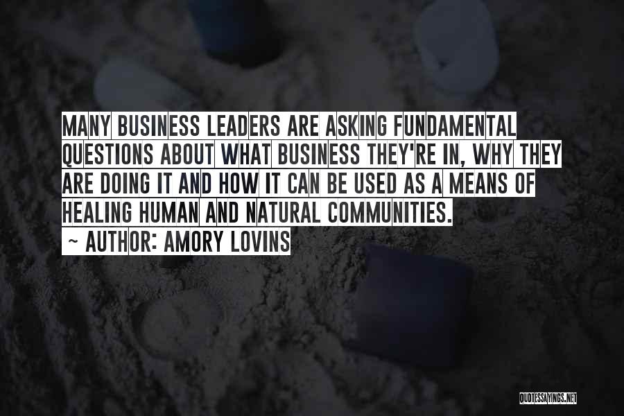 Community And Business Quotes By Amory Lovins