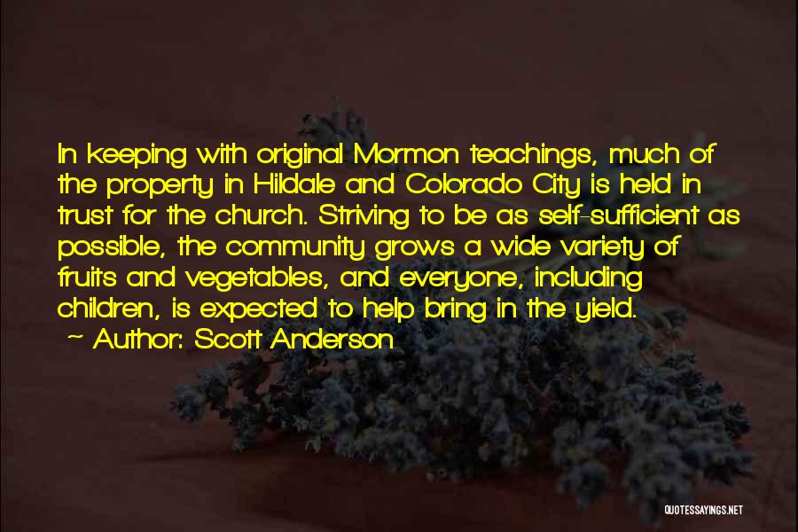 Community And Church Quotes By Scott Anderson