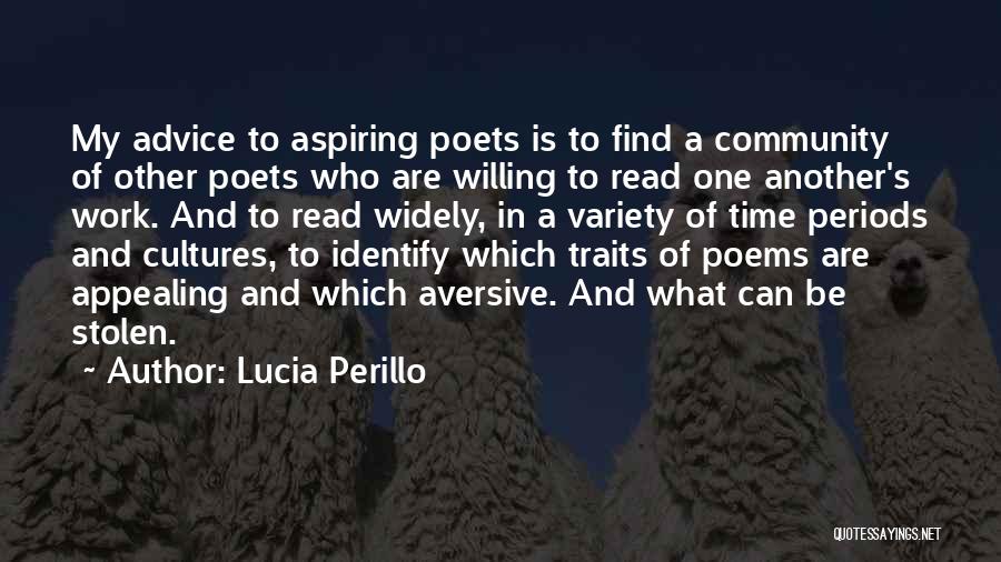 Community And Culture Quotes By Lucia Perillo