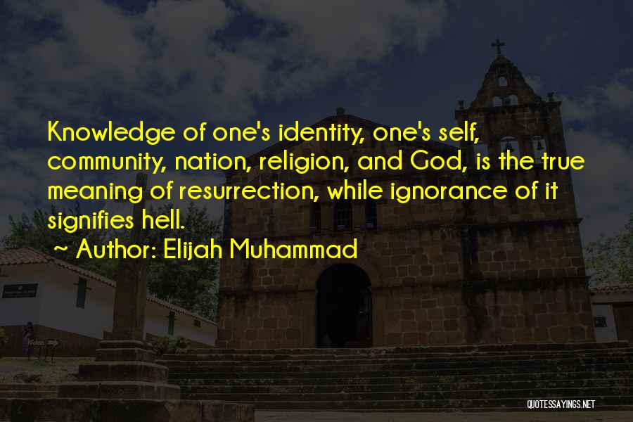 Community And Identity Quotes By Elijah Muhammad