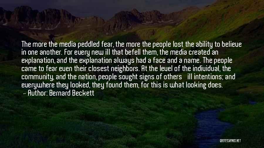 Community And Neighbors Quotes By Bernard Beckett