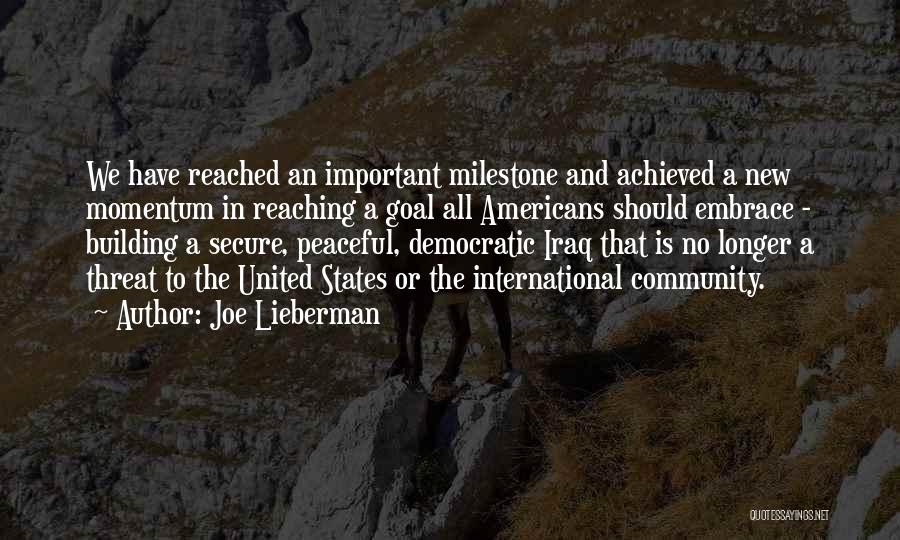 Community And Quotes By Joe Lieberman