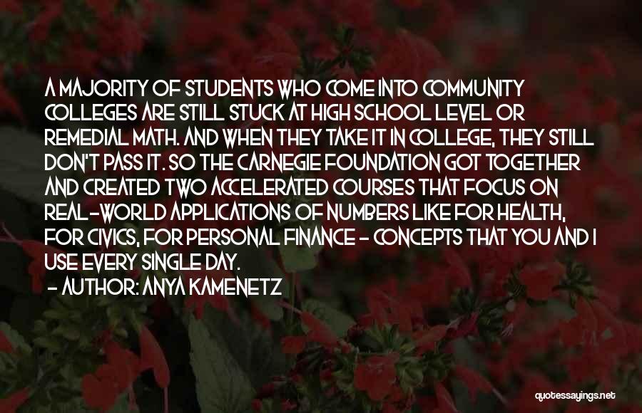 Community And School Quotes By Anya Kamenetz