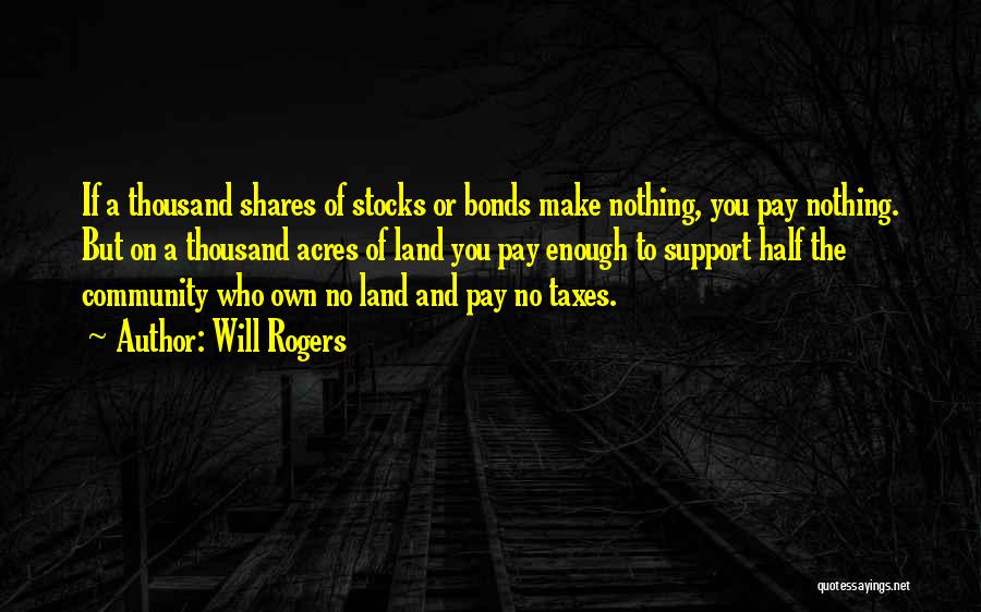 Community And Support Quotes By Will Rogers