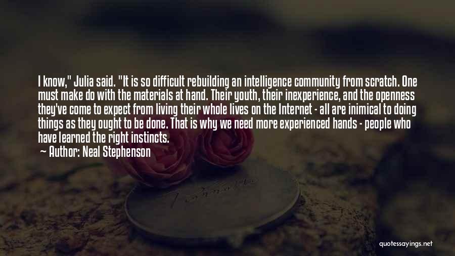 Community And Youth Quotes By Neal Stephenson