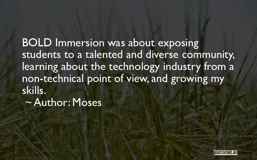 Community Immersion Quotes By Moses